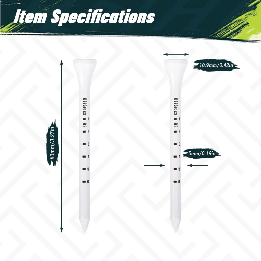Premium Wooden Golf Tees W/ Height Markers