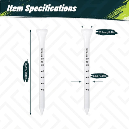 Premium Wooden Golf Tees W/ Height Markers