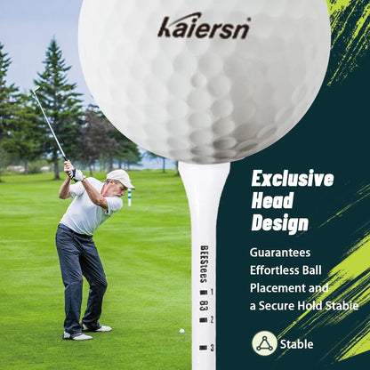 Premium Wooden Golf Tees W/ Height Markers